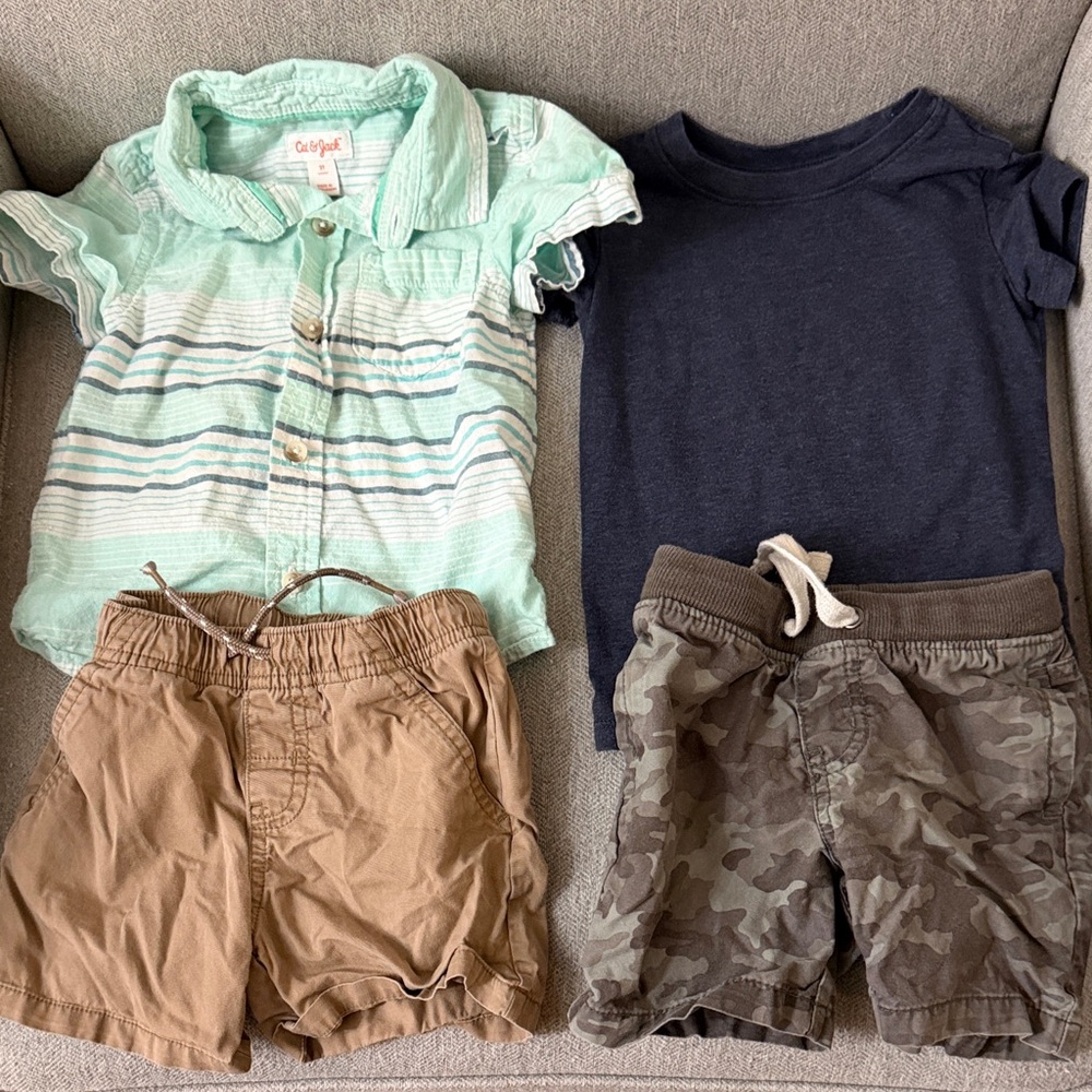 EUC 2t Cat & Jack 2 Outfit Bundle